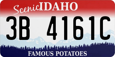 ID license plate 3B4161C