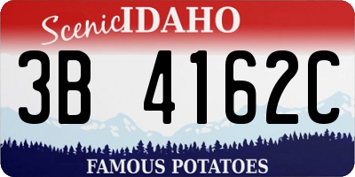 ID license plate 3B4162C
