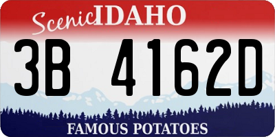ID license plate 3B4162D