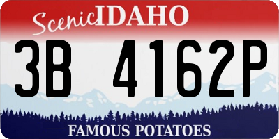 ID license plate 3B4162P