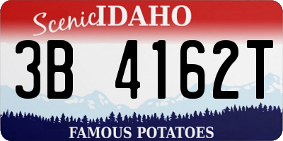 ID license plate 3B4162T