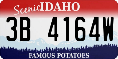 ID license plate 3B4164W