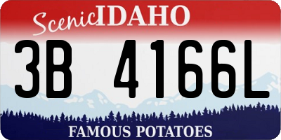 ID license plate 3B4166L