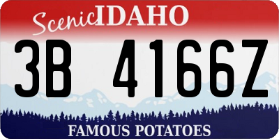 ID license plate 3B4166Z