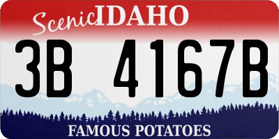ID license plate 3B4167B