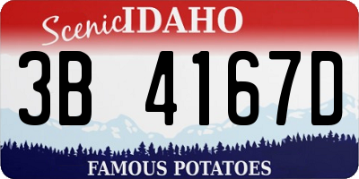 ID license plate 3B4167D