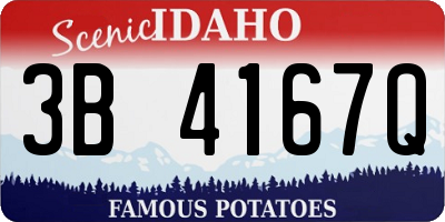 ID license plate 3B4167Q