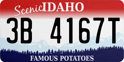 ID license plate 3B4167T