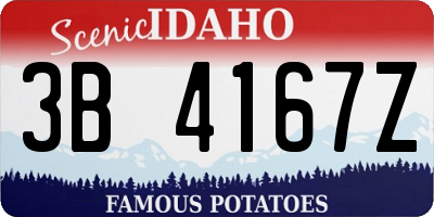 ID license plate 3B4167Z