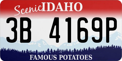 ID license plate 3B4169P