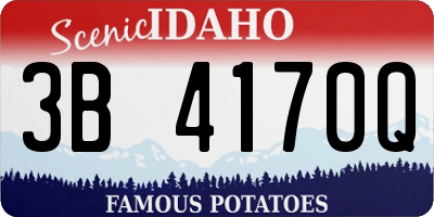 ID license plate 3B4170Q
