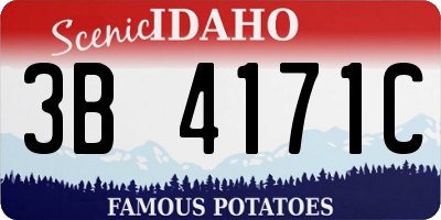 ID license plate 3B4171C