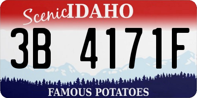 ID license plate 3B4171F