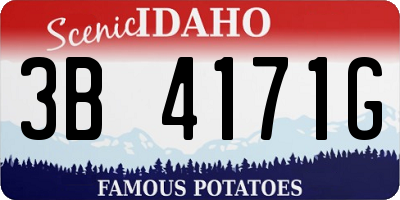 ID license plate 3B4171G