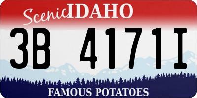 ID license plate 3B4171I