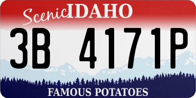 ID license plate 3B4171P
