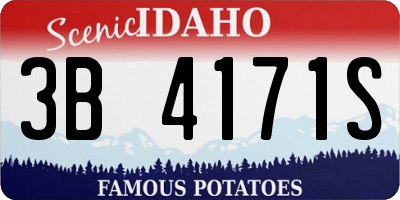 ID license plate 3B4171S