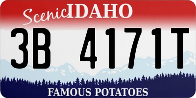 ID license plate 3B4171T