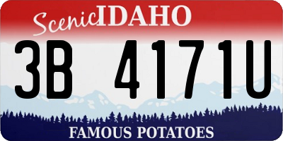 ID license plate 3B4171U