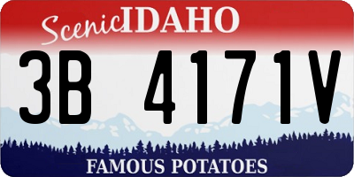 ID license plate 3B4171V