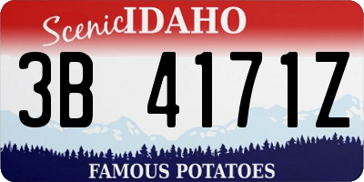 ID license plate 3B4171Z