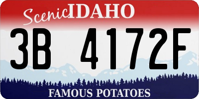ID license plate 3B4172F