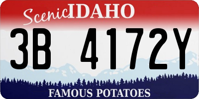 ID license plate 3B4172Y