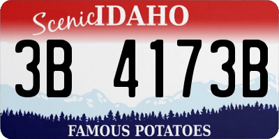 ID license plate 3B4173B
