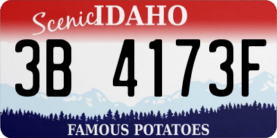 ID license plate 3B4173F