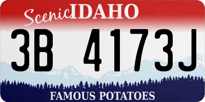 ID license plate 3B4173J