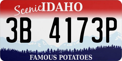 ID license plate 3B4173P