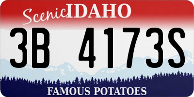 ID license plate 3B4173S