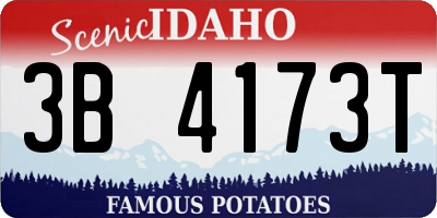 ID license plate 3B4173T