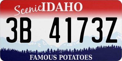 ID license plate 3B4173Z
