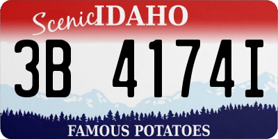 ID license plate 3B4174I