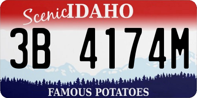 ID license plate 3B4174M