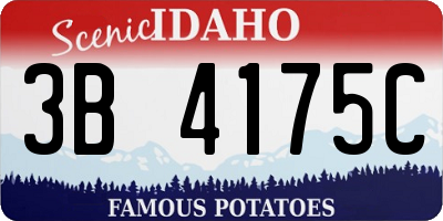 ID license plate 3B4175C