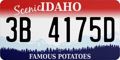 ID license plate 3B4175D