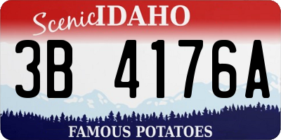 ID license plate 3B4176A