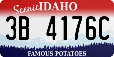 ID license plate 3B4176C