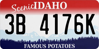 ID license plate 3B4176K