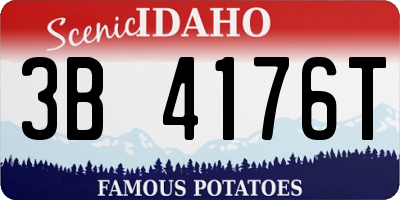 ID license plate 3B4176T