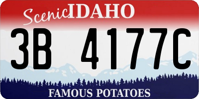 ID license plate 3B4177C