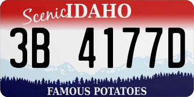 ID license plate 3B4177D