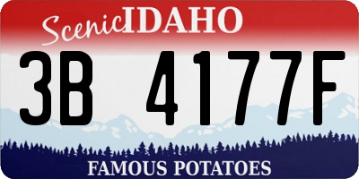 ID license plate 3B4177F