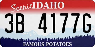 ID license plate 3B4177G