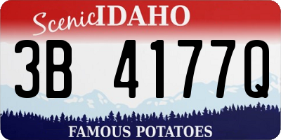 ID license plate 3B4177Q