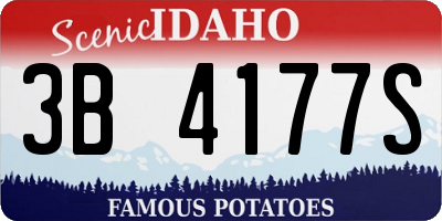 ID license plate 3B4177S