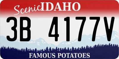 ID license plate 3B4177V