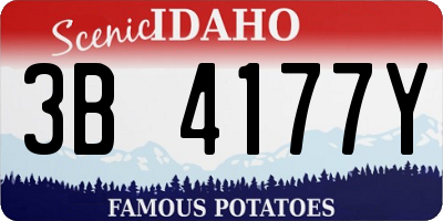 ID license plate 3B4177Y